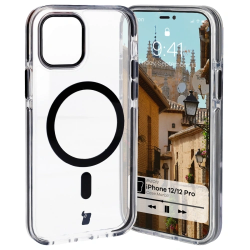 Buy Bizon Case Marco Apple iPhone 12 Pro / 12 clear with black frame - BIZ7022 - {ean13} - Home Screen Store Europe