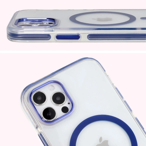 Kup Bizon Case Marco Apple iPhone 12 Pro / 12 klar mit blauem Rahmen - BIZ7023 - {ean13} - Sklep Home Screen