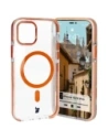 Bizon Case Marco Apple iPhone 12 Pro / 12 klar mit orangefarbenem Rahmen