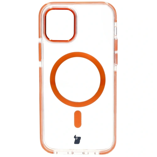 Kup Etui z pierścieniem magnetycznym Bizon Case Marco do Apple iPhone 12 Pro / 12 przezroczyste z pomarańczową ramką - BIZ7024 - {ean13} - Sklep Home Screen