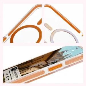 Bizon Case Marco Apple iPhone 12 Pro / 12 clear with orange frame