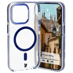 Kup Bizon Case Marco Apple iPhone 14 Pro klar mit blauem Rahmen - BIZ7026 - {ean13} - Sklep Home Screen