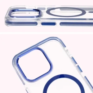 Kup Etui z pierścieniem magnetycznym Bizon Case Marco do Apple iPhone 14 Pro przezroczyste z niebieską ramką - BIZ7026 - {ean13} - Sklep Home Screen