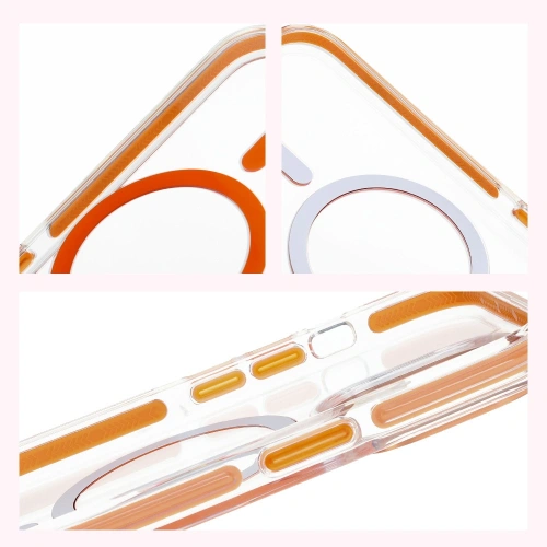 Kup Etui z pierścieniem magnetycznym Bizon Case Marco do Apple iPhone 14 Pro przezroczyste z pomarańczową ramką - BIZ7027 - {ean13} - Sklep Home Screen