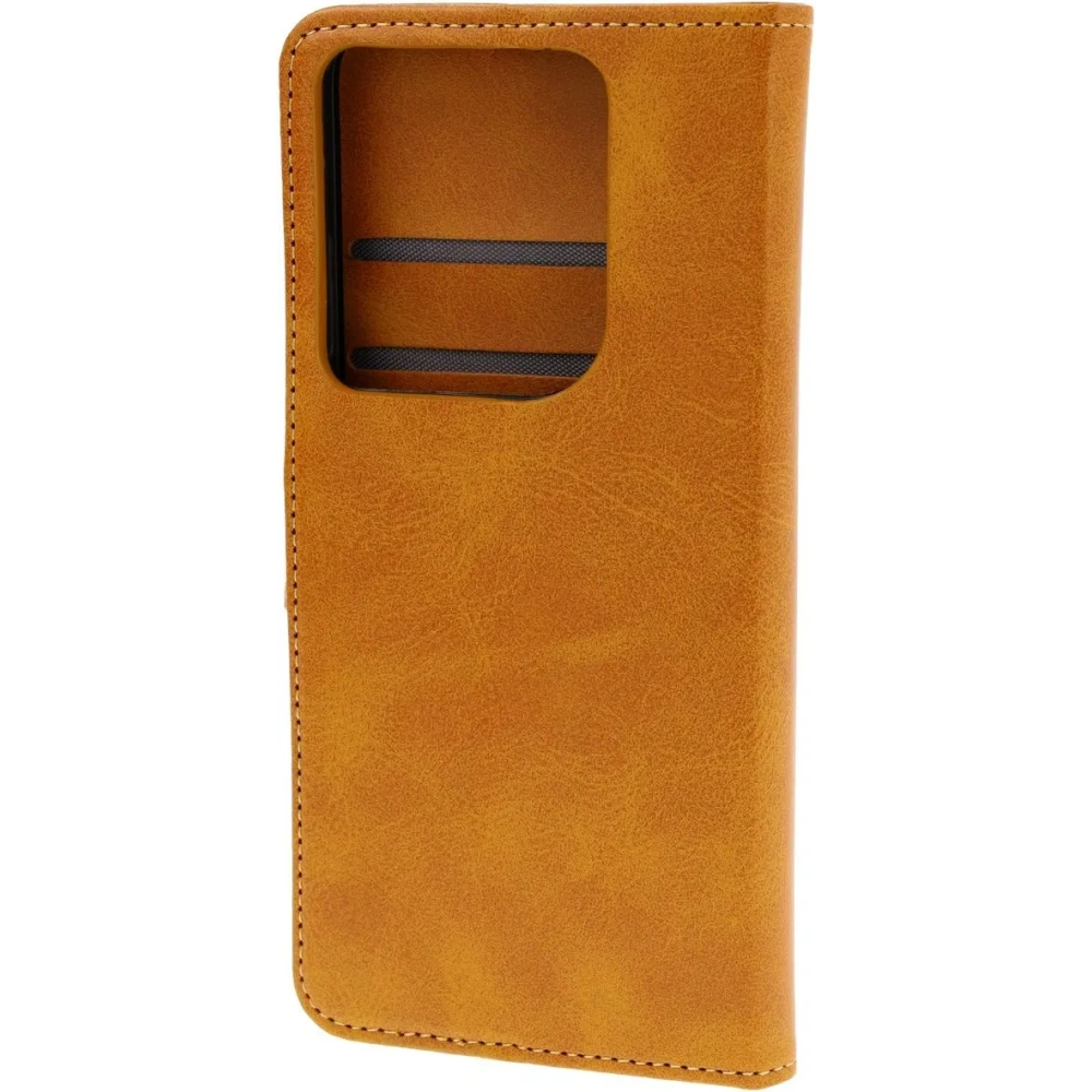 Etui z klapką Bizon Case Pocket do Motorola Edge 50 Neo brązowe