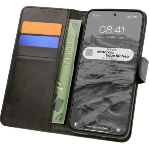 Kup Etui z klapką Bizon Case Pocket do Motorola Edge 50 Neo czarne - BIZ7029 - {ean13} - Sklep Home Screen