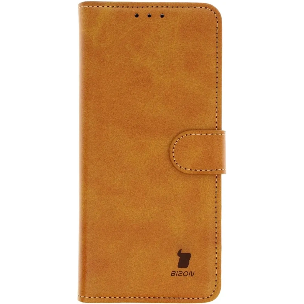 Etui z klapką Bizon Case Pocket do Motorola Edge 50 Ultra brązowe
