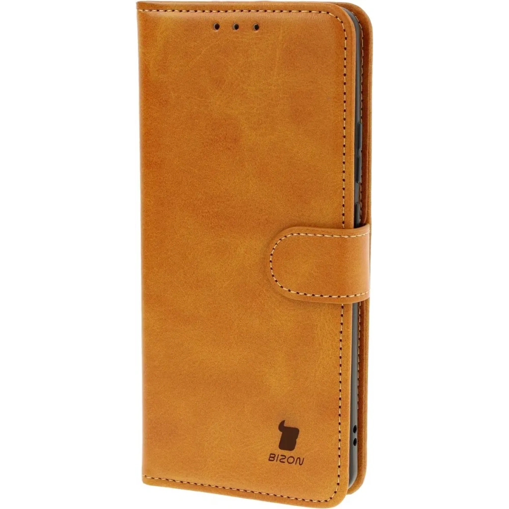 Etui z klapką Bizon Case Pocket do Motorola Edge 50 Ultra brązowe