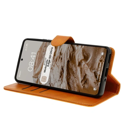 Kup Etui z klapką Bizon Case Pocket do Motorola Edge 50 Ultra hnědé - BIZ7031 - {ean13} - Sklep Home Screen