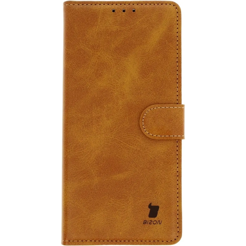 Etui z klapką Bizon Case Pocket do Motorola Moto G35 5G brązowe