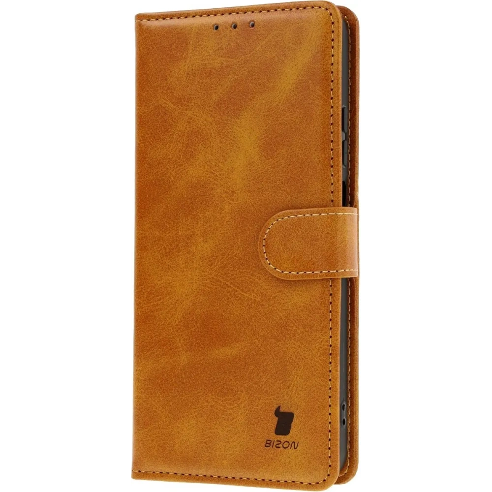 Etui z klapką Bizon Case Pocket do Motorola Moto G35 5G brązowe