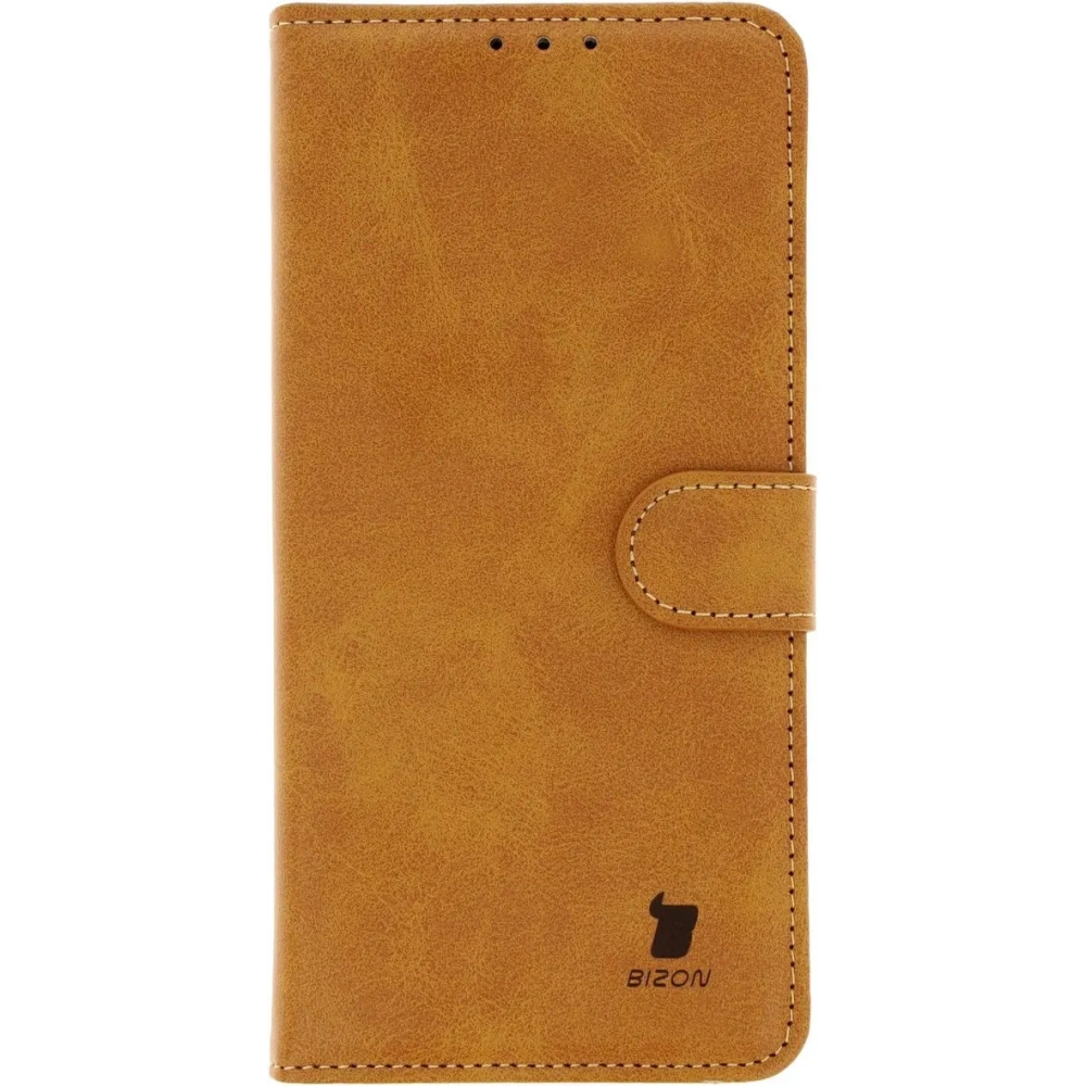 Etui z klapką Bizon Case Pocket do Oppo Reno 12 brązowe