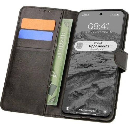 Kup Etui z klapką Bizon Case Pocket do Oppo Reno 12 czarne - BIZ7038 - {ean13} - Sklep Home Screen