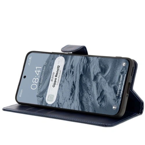 Kup Etui z klapką Bizon Case Pocket do Oppo Reno 12 granatowe - BIZ7039 - {ean13} - Sklep Home Screen
