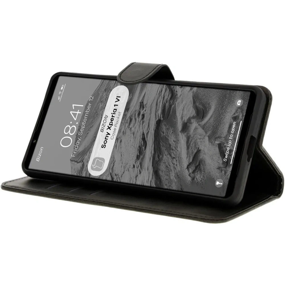 Etui z klapką Bizon Case Pocket do Sony Xperia 1 VI czarne