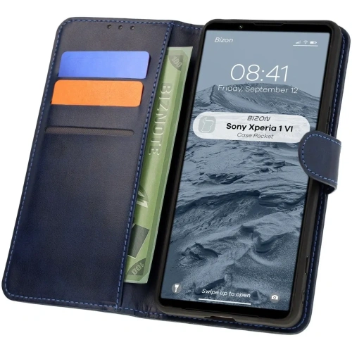 Kup Bizon tok zseb Sony Xperia 1 VI sötétkék - BIZ7042 - {ean13} - Sklep Home Screen
