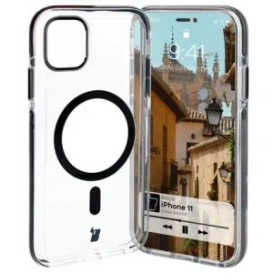 Kup Etui s magnetickým kroužkem Bizon Case Marco pro Apple iPhone 11 průhledné s černým rámečkem - BIZ7043 - {ean13} - Sklep Home Screen