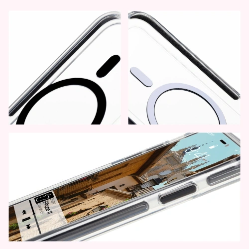 Kup Etui s magnetickým kroužkem Bizon Case Marco pro Apple iPhone 11 průhledné s černým rámečkem - BIZ7043 - {ean13} - Sklep Home Screen