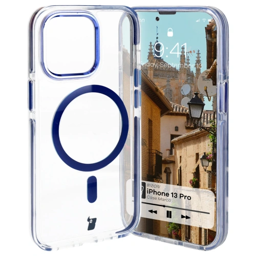 Buy Bizon Case Marco Apple iPhone 13 Pro clear with blue frame - BIZ7044 - {ean13} - Home Screen Store Europe