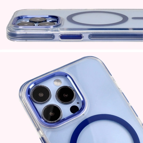 Buy Bizon Case Marco Apple iPhone 13 Pro clear with blue frame - BIZ7044 - {ean13} - Home Screen Store Europe