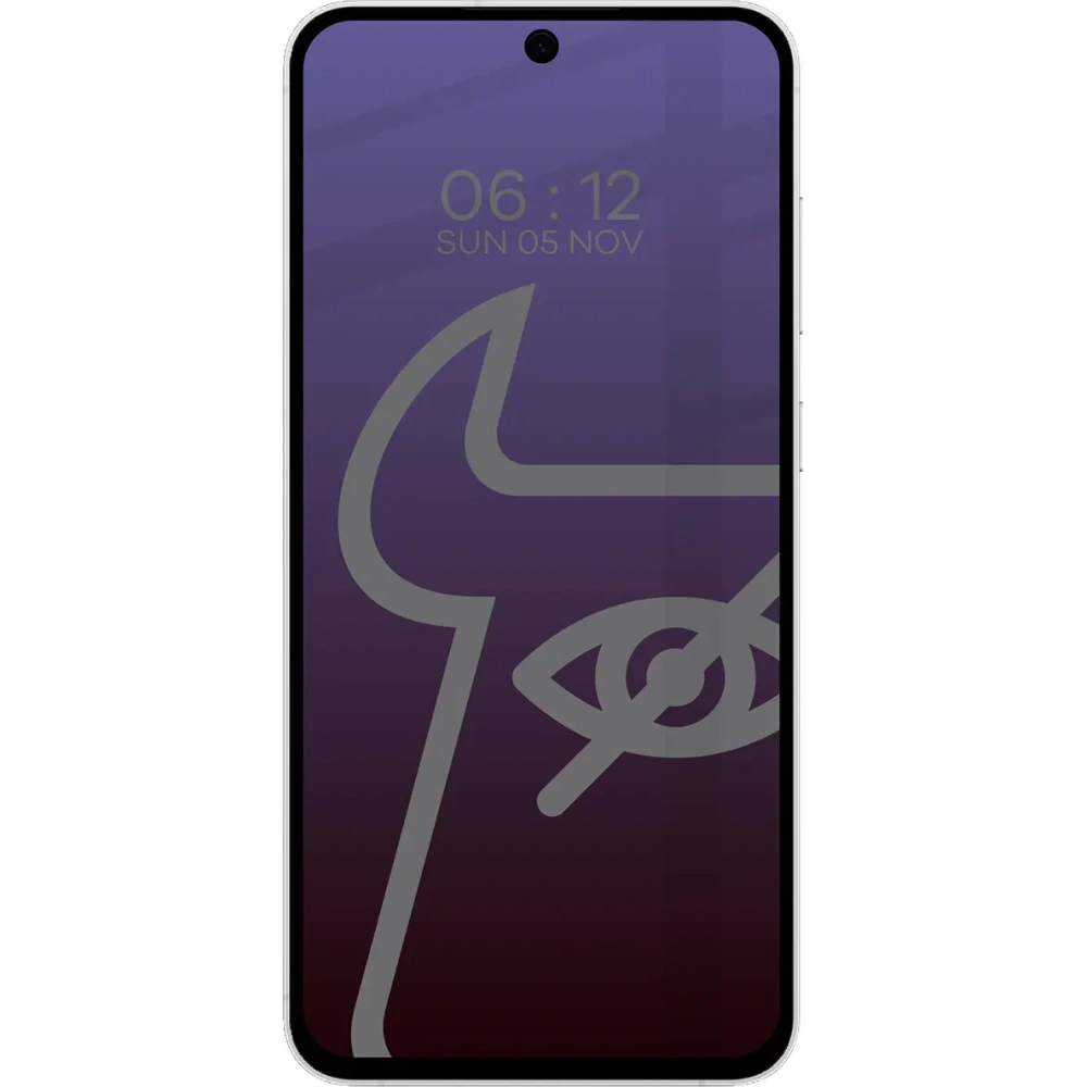 Prywatyzujące szkło hartowane Bizon Glass Edge Shadow do Samsung Galaxy S24 FE przyciemniane z czarną ramką