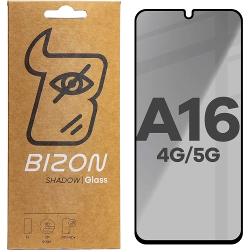 Kup Prywatyzujące szkło hartowane Bizon Glass Edge Shadow do Samsung Galaxy A16 4G/5G przyciemniane z czarną ramką - BIZ7047 - {ean13} - Sklep Home Screen