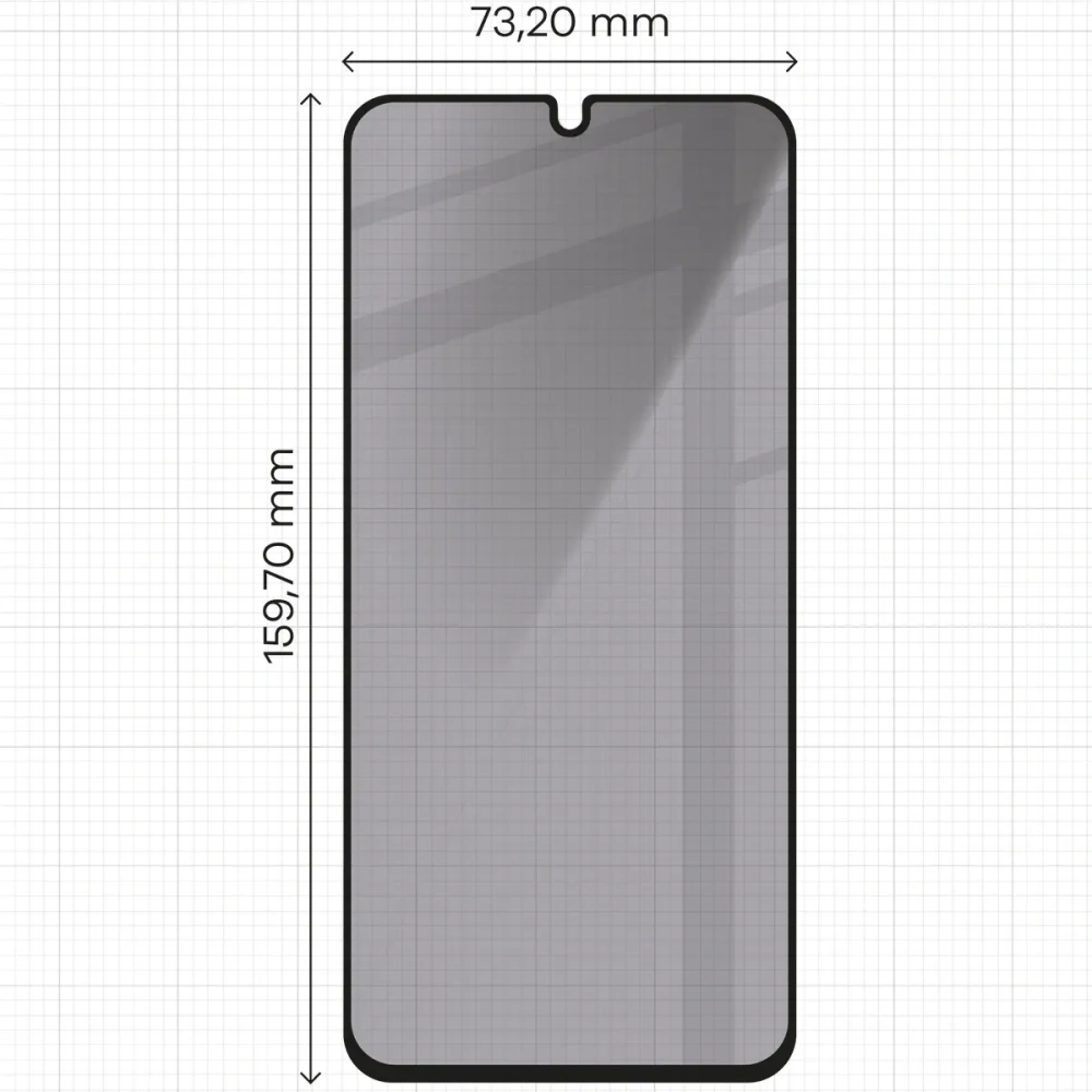 Prywatyzujące szkło hartowane Bizon Glass Edge Shadow do Samsung Galaxy A16 4G/5G przyciemniane z czarną ramką