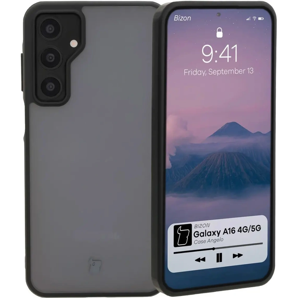 Etui Bizon Case Angelo do Samsung Galaxy A16 4G/5G przydymione z czarną ramką