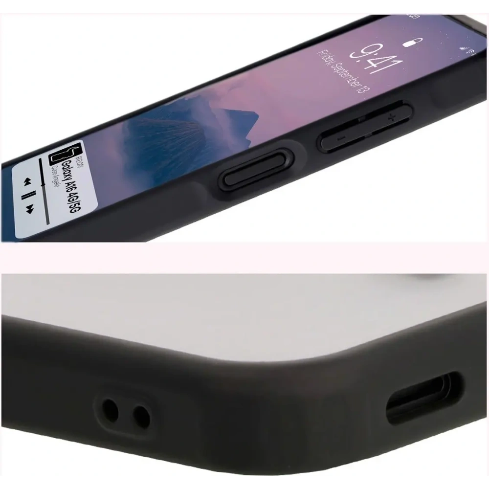 Etui Bizon Case Angelo do Samsung Galaxy A16 4G/5G przydymione z czarną ramką