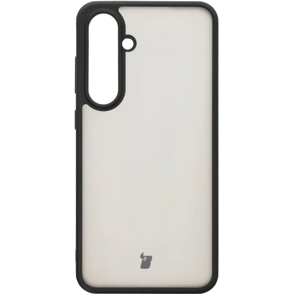 Etui Bizon Case Angelo do Samsung Galaxy S24 FE przydymione z czarną ramką