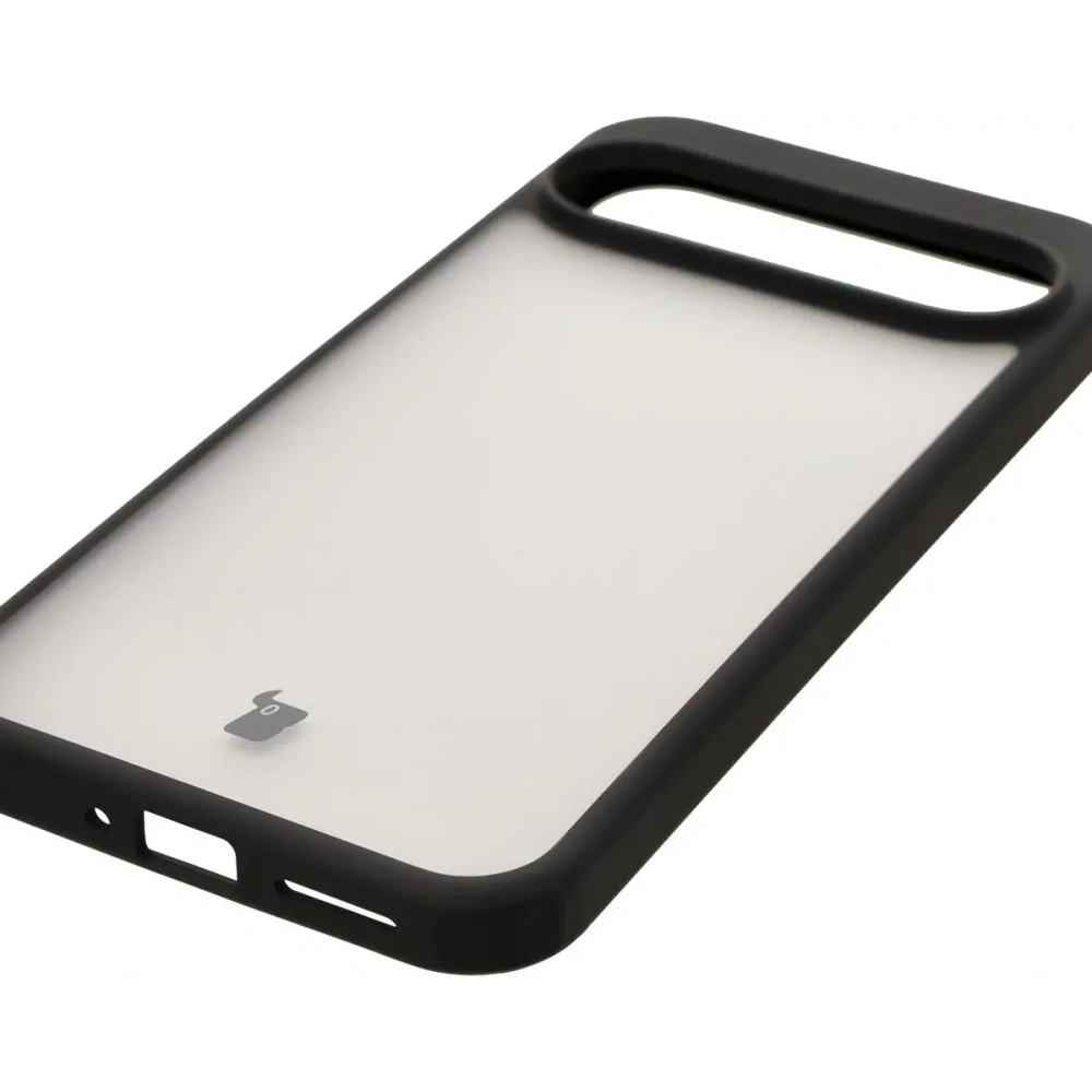 Etui Bizon Case Angelo do Google Pixel 9 Pro XL przydymione z czarną ramką