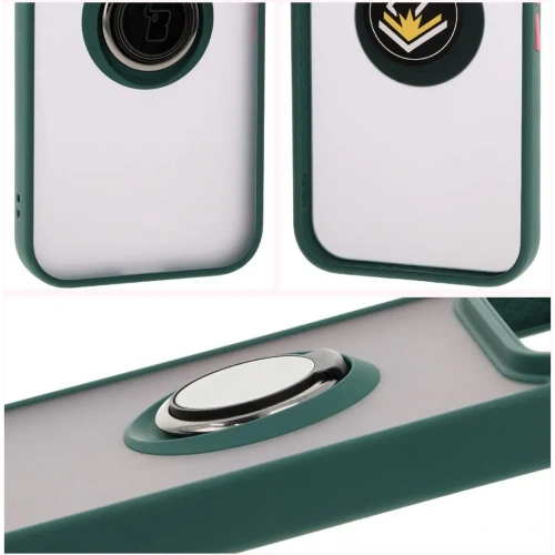 Kup Bizon Case Hybrid Ring Google Pixel 9 / 9 Pro rauchig mit einem dunkelgrünen Rahmen - BIZ7053 - {ean13} - Sklep Home Screen