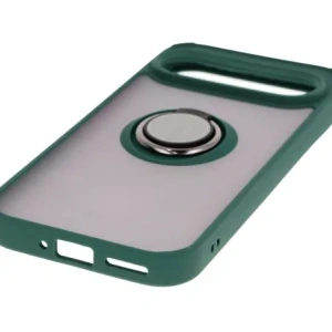 Kup Etui z uchwytem na palec Bizon Case Hybrid Ring do Google Pixel 9 / 9 Pro przydymione z ciemnozieloną ramką - BIZ7053 - {ean13} - Sklep Home Screen