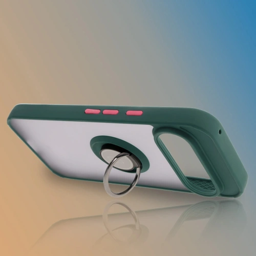 Kup Bizon Case Hybrid Ring Google Pixel 9 / 9 Pro rauchig mit einem dunkelgrünen Rahmen - BIZ7053 - {ean13} - Sklep Home Screen