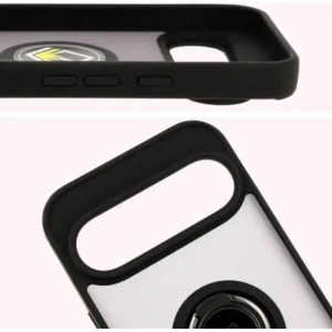 Kup Etui z uchwytem na palec Bizon Case Hybrid Ring do Google Pixel 9 / 9 Pro przydymione z czarną ramką - BIZ7054 - {ean13} - Sklep Home Screen