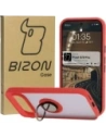 Bizon Case Hybrid Ring Google Pixel 9 / 9 Pro rauchig mit einem roten Rahmen