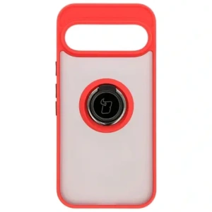 Kup Etui z uchwytem na palec Bizon Case Hybrid Ring do Google Pixel 9 / 9 Pro przydymione z czerwoną ramką - BIZ7055 - {ean13} - Sklep Home Screen