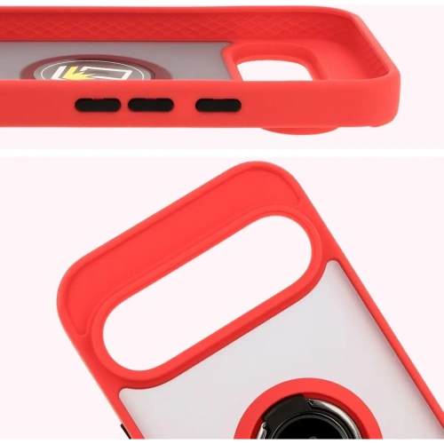 Kup Bizon Case Hybrid Ring Google Pixel 9 / 9 Pro rauchig mit einem roten Rahmen - BIZ7055 - {ean13} - Sklep Home Screen