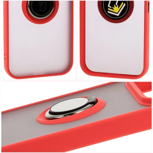 Kup Bizon Case Hybrid Ring Google Pixel 9 / 9 Pro rauchig mit einem roten Rahmen - BIZ7055 - {ean13} - Sklep Home Screen