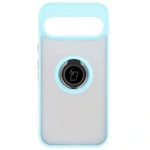 Kup Etui z uchwytem na palec Bizon Case Hybrid Ring do Google Pixel 9 / 9 Pro przydymione z jasnoniebieską ramką - BIZ7057 - {ean13} - Sklep Home Screen