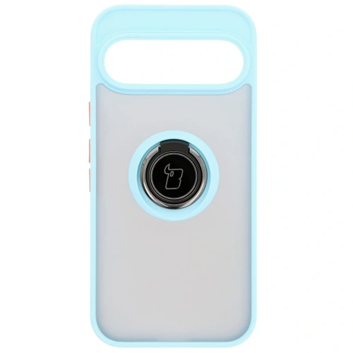 Kup Etui z uchwytem na palec Bizon Case Hybrid Ring do Google Pixel 9 / 9 Pro przydymione z jasnoniebieską ramką - BIZ7057 - {ean13} - Sklep Home Screen