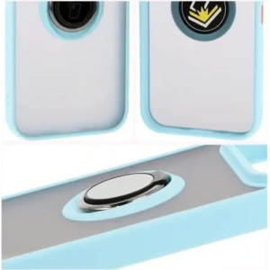 Kup Etui z uchwytem na palec Bizon Case Hybrid Ring do Google Pixel 9 / 9 Pro przydymione z jasnoniebieską ramką - BIZ7057 - {ean13} - Sklep Home Screen