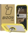 Bizon Case Hybrid Ring Google Pixel 9 / 9 Pro fumuriu cu un cadru galben