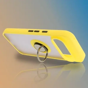 Buy Bizon Case Hybrid Ring Google Pixel 9 / 9 Pro smoky with a yellow frame - BIZ7058 - {ean13} - Home Screen Store Europe
