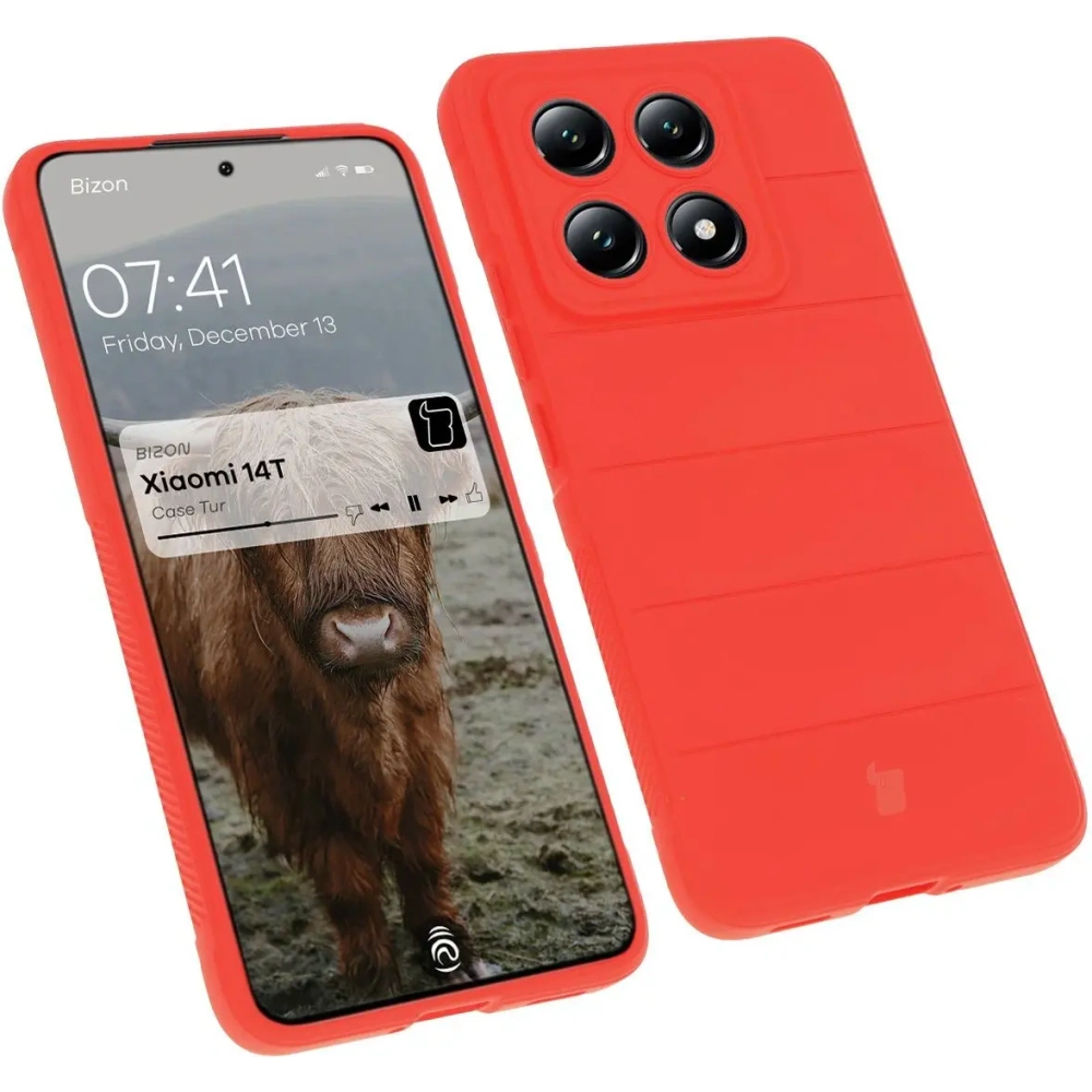 Pancerne etui Bizon Case Tur do Xiaomi 14T czerwone