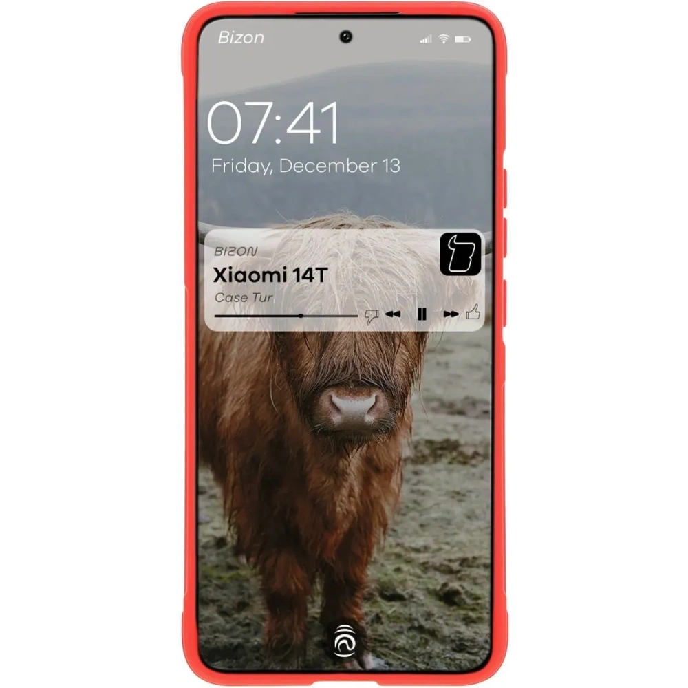 Pancerne etui Bizon Case Tur do Xiaomi 14T czerwone