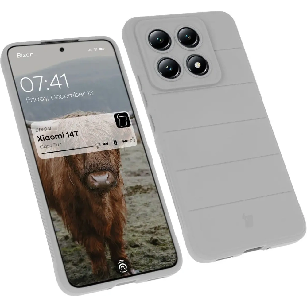 Pancerne etui Bizon Case Tur do Xiaomi 14T jasnoszare