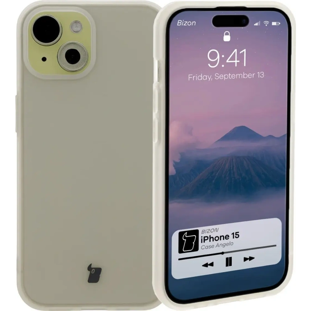 Etui Bizon Case Angelo do Apple iPhone 15 półprzezroczyste