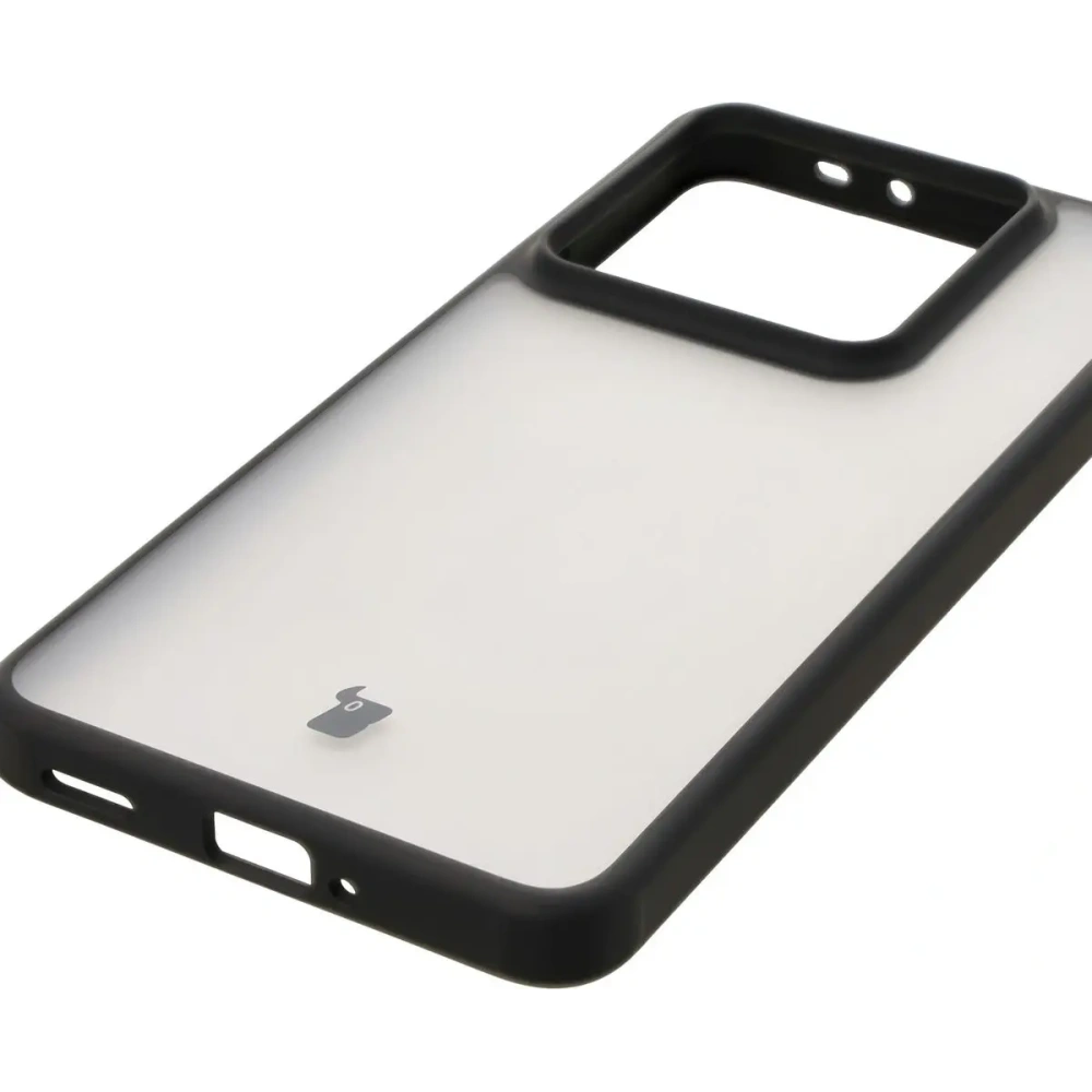 Etui Bizon Case Angelo do Xiaomi 14T Pro przydymione z czarną ramką