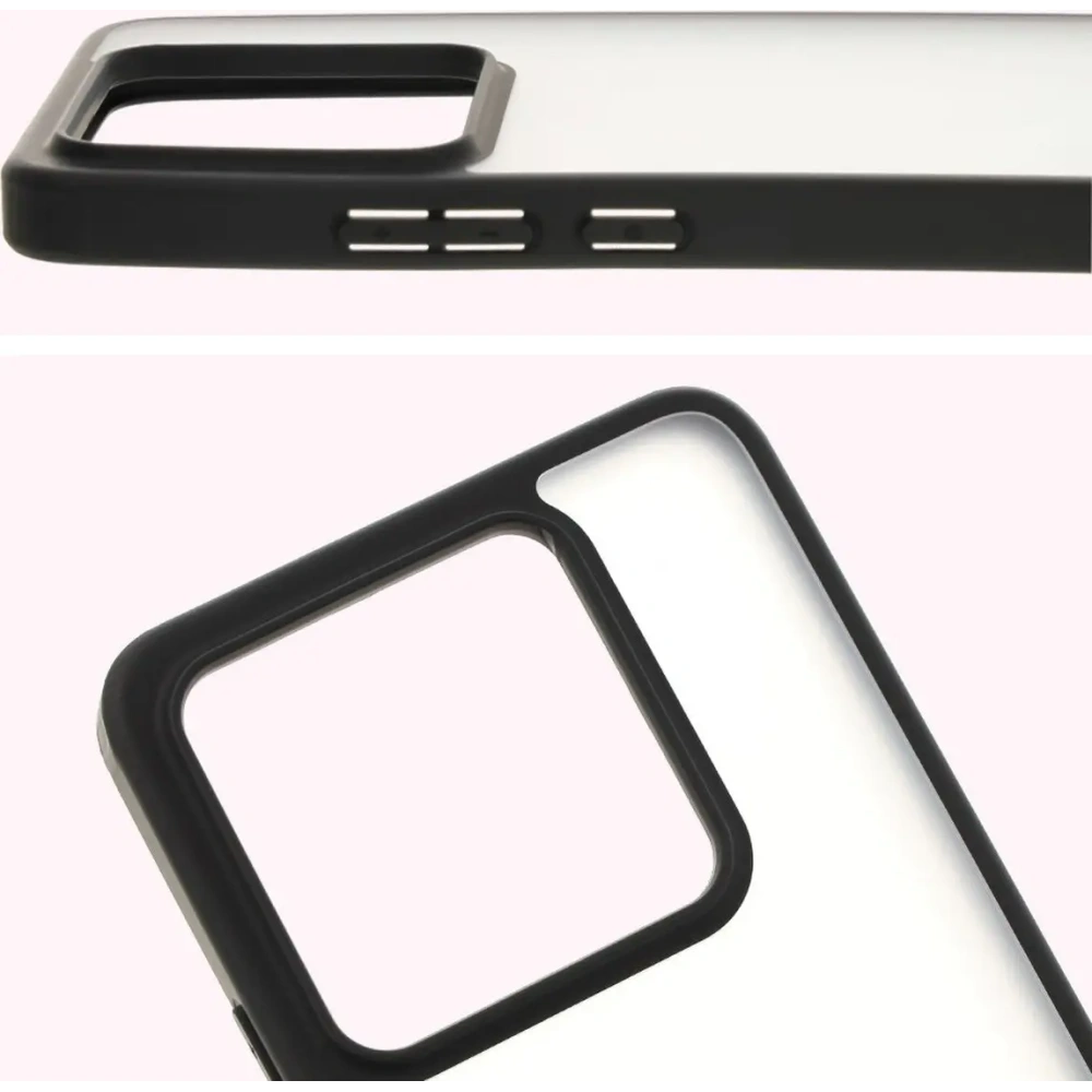 Etui Bizon Case Angelo do Xiaomi 14T przydymione z czarną ramką